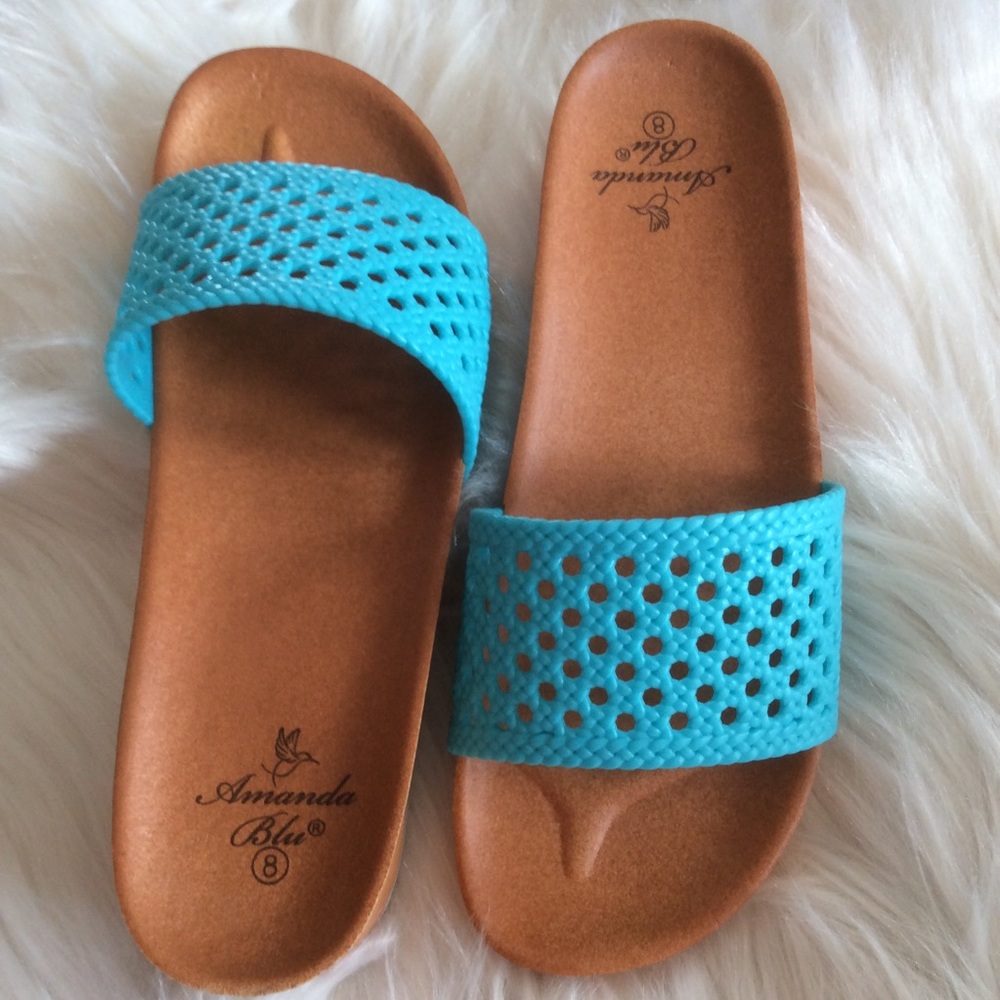 Amanda Blu Slip-on Sandals, Sz 8